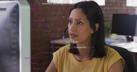 Businesswoman Analyzing Digital Financial Data on Computer Monitor - Download Free Stock Images Pikwizard.com
