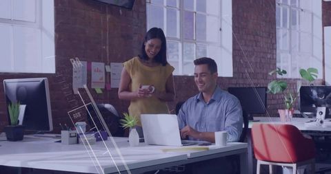 Productive Team Collaboration in Modern Open-Plan Office