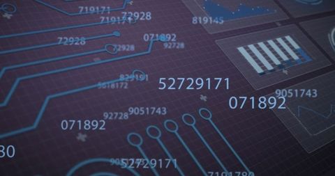 Dynamic Numbers and Circuit Design Overlay - Download Free Stock Images Pikwizard.com