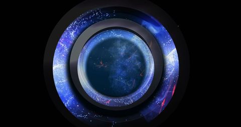 Futuristic network connectivity with digital countdown interface