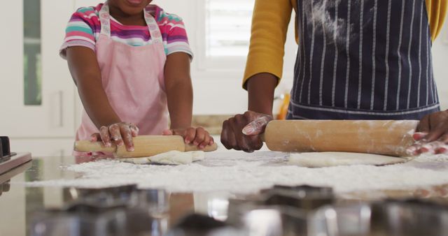 Family Baking Time with Rolling Pins and Flour - Download Free Stock Images Pikwizard.com