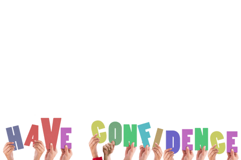 hands displaying have confidence text on transparent background - Download Free Stock Videos Pikwizard.com
