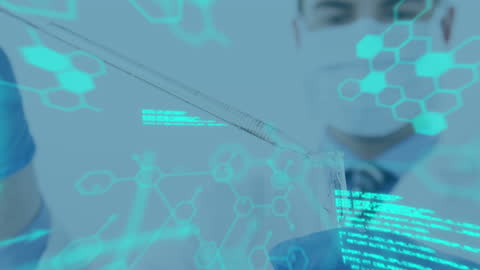 Innovative Scientist Analyzing Chemical Data Interdisciplinary