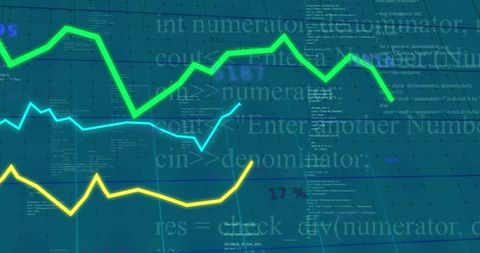 Financial Data Analytics Over Changing Line Graphs - Download Free Stock Images Pikwizard.com