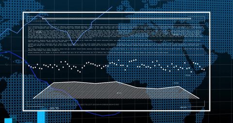 Global Financial Analytics and Data over Digital World Map - Download Free Stock Images Pikwizard.com