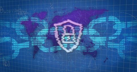 Man Analyzing Cybersecurity Threats on Multiple Screens - Download Free Stock Images Pikwizard.com