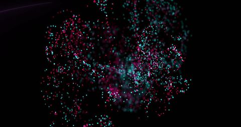 Colorful Dynamic Abstract Digital Data Visualization with Particles - Download Free Stock Images Pikwizard.com