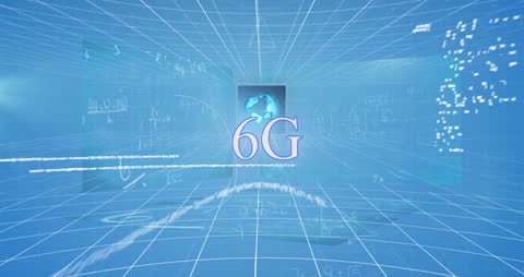 Future of Connectivity 6G Concept with Digital Data Flow