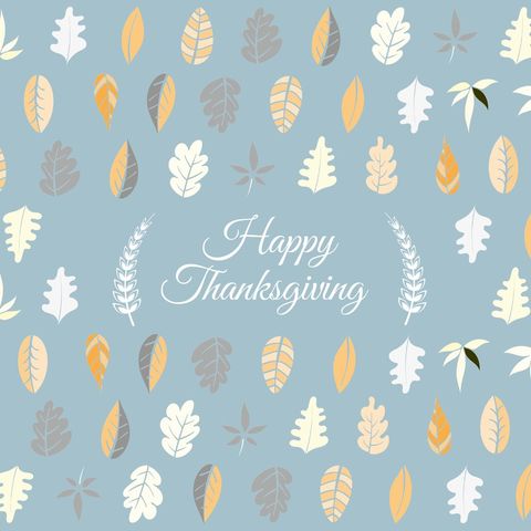 thanksgiving holiday greetings with autumn leaf pattern - Download Free Stock Templates Pikwizard.com