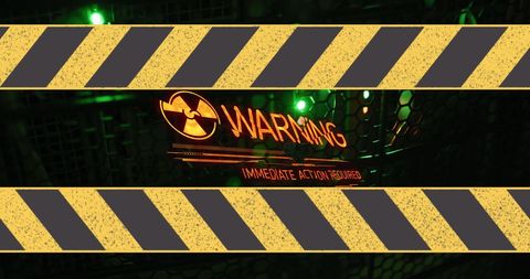 Hazard warning and alert sign with warning symbols