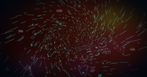 Digital Data Stream with QR Code and Glowing Network Effects - Download Free Stock Images Pikwizard.com