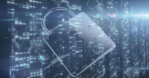 Digital Padlock and Data Streams Representing Cybersecurity - Download Free Stock Images Pikwizard.com