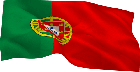 Portugal Flag Illustration on Transparent Background