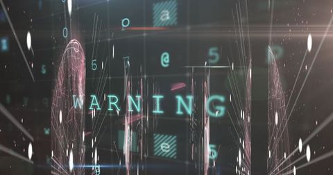 Cybersecurity Warning Overlaying Digital Code Concepts - Download Free Stock Images Pikwizard.com