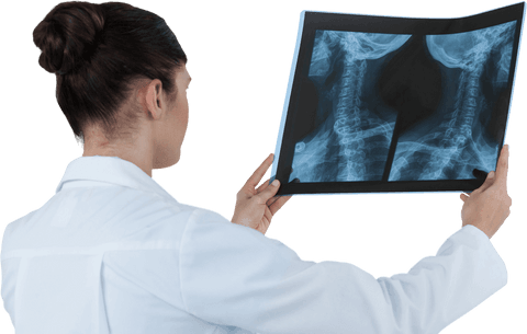 transparent professional examines spine x-ray results - Download Free Stock Videos Pikwizard.com