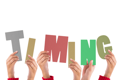 Hands Holding Timing Letters Transparent Background Illustration