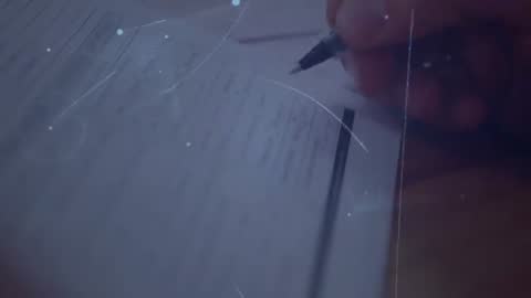 Digitally Enhanced Data Annotation Scene with Writing Hand