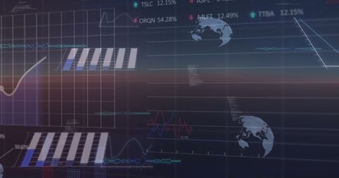 Dynamic Financial Data Display on Global Business Background - Download Free Stock Images Pikwizard.com