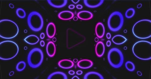 Vibrant Neon Shapes on Dark Futuristic Background - Download Free Stock Images Pikwizard.com