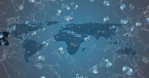 Global Financial Network Overview with Bitcoin Elements - Download Free Stock Images Pikwizard.com