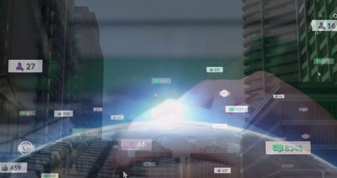Digital World Interface Concepts with Global Networking - Download Free Stock Images Pikwizard.com