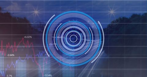 Futuristic Digital Dashboard Analyzing Traffic and Market Trends - Download Free Stock Images Pikwizard.com