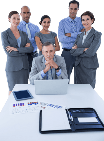 Smiling Business Team in Office with Transparent Background - Download Free Stock Videos Pikwizard.com