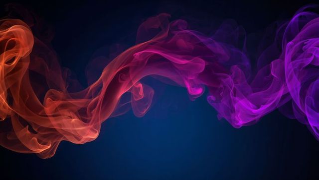 Vibrant Multicolor Smoke Swirls in Fluid Motion