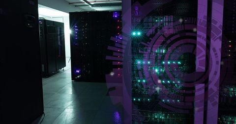 Technological Glow in a Futuristic Server Room - Download Free Stock Images Pikwizard.com