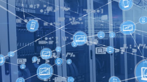Digital Network Connections with Server Background
