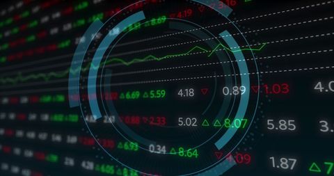 Futuristic Tech Interface Over Stock Market Data - Download Free Stock Images Pikwizard.com