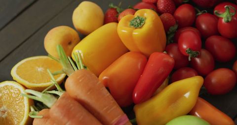 vibrant assortment of fresh fruits and vegetables - Download Free Stock Images Pikwizard.com
