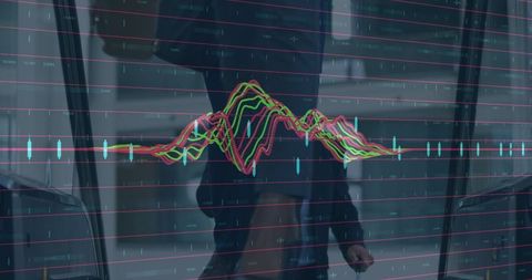Financial Data Analysis Overlay on Business Figure