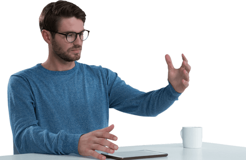 Man Gesturing to Hold Invisible Object on Transparent Background - Download Free Stock Videos Pikwizard.com