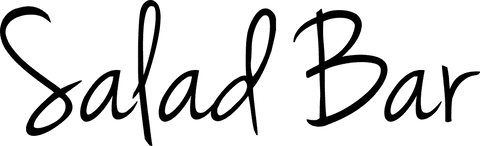 Transparent salad bar text for culinary design projects