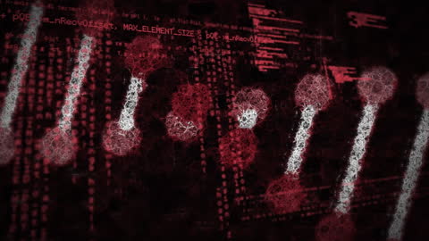 Abstract Digital Depiction of DNA and Data Processing