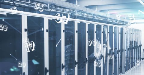 Modern Server Room with Data Processing Elements - Download Free Stock Images Pikwizard.com