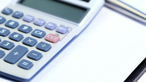 Office Desk Essentials with Calculator and Pen