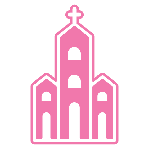 pink church illustration on transparent background - Download Free Stock Videos Pikwizard.com