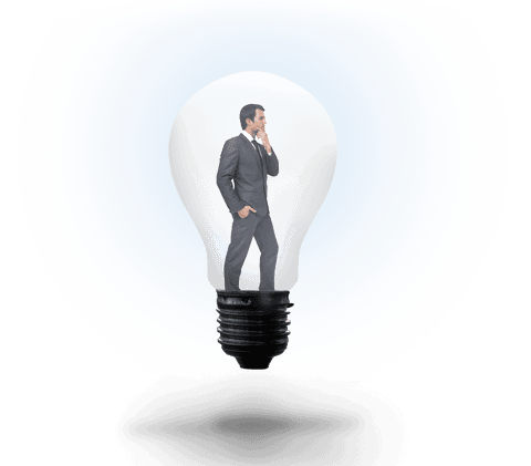 businessman thinking inside transparent light bulb concept - Download Free Stock Videos Pikwizard.com