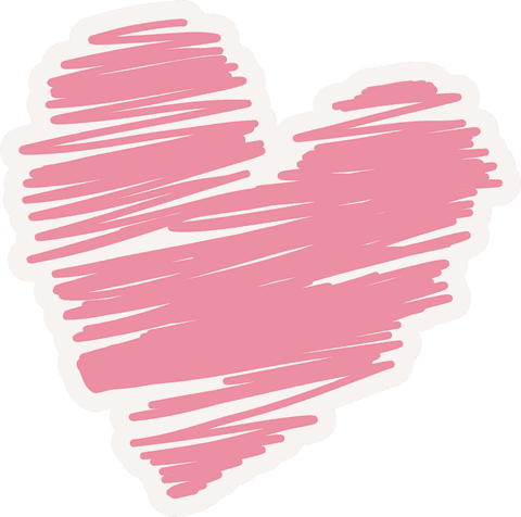 hand-drawn pink heart on transparent background sticker - Download Free Stock Videos Pikwizard.com