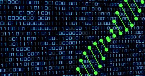 DNA Strand Overlaying Binary Code for Data Integration - Download Free Stock Images Pikwizard.com