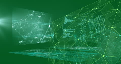 Futuristic Digital Network and Data Visualization Background