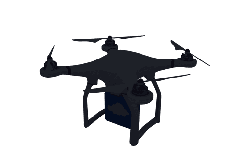 Delivery Drone Digital Illustration on Transparent Background - Download Free Stock Videos Pikwizard.com