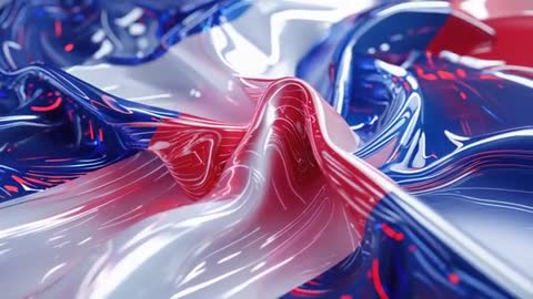 Abstract Shiny Tricolor Wave