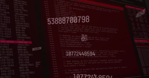 Digital data processing with abstract numbers on screens