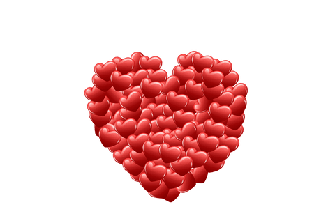 Digital Illustration of Red Heart Shapes on Transparent Background - Download Free Stock Videos Pikwizard.com