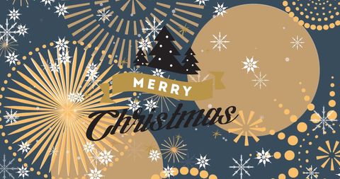 Festive Merry Christmas Greeting Amidst Decorative Elements