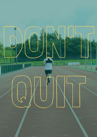 motivational runner poster on track inspiring perseverance - Download Free Stock Templates Pikwizard.com