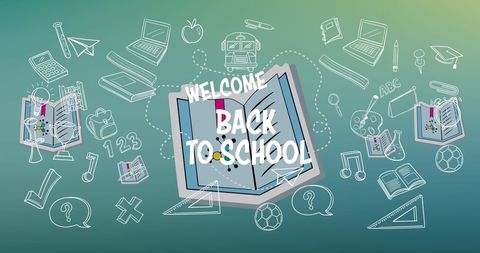 Welcome Back to School with Educational Icons